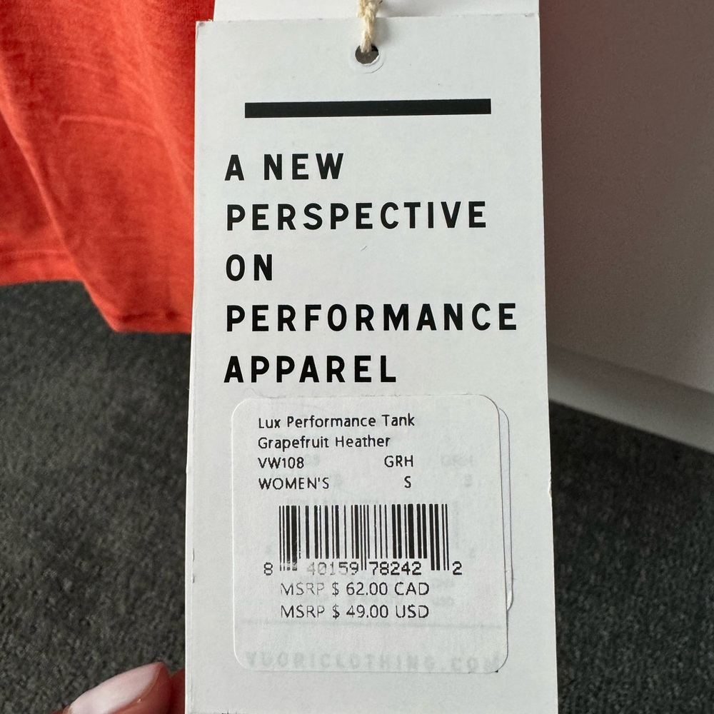 Vuori Women's Orange Tank Top - Picture 5 of 6